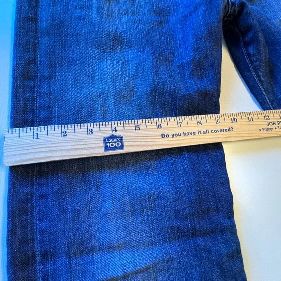 Boss Hugo Boss Jeans Mens Size 32 Button Fly Straight Leg Cotton Linen Blend - Picture 10 of 16